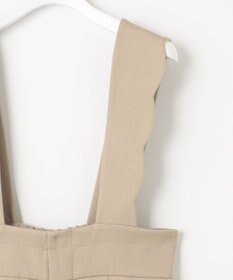 Feroux 【洗える】スカラップデザイン・サスペンダー付きパンツ