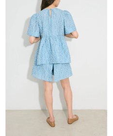 Green Parks タック入りジャガードキュロットパンツ