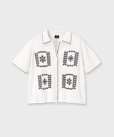Paul Smith ハンドクラフトエンブロイダリー 半袖ニットシャツ