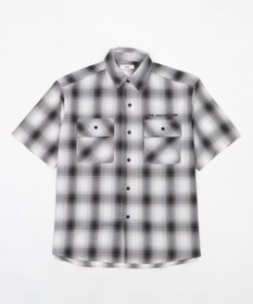 WEGO 【ユニセックス着用ITEM/MLサイズ展開】イラストオンブレチェックシャツ（SS）