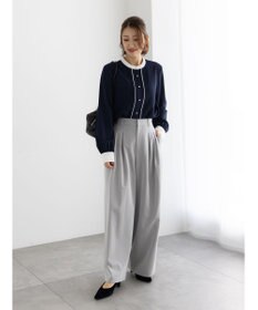 Te chichi パール釦フロントタックブラウス