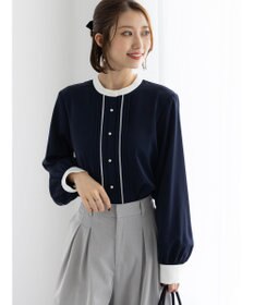 Te chichi パール釦フロントタックブラウス