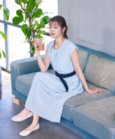 Tiaclasse 【洗える】配色刺繍レースワンピース