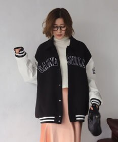 WEGO 【25年秋冬新作/ユニセックス着用ITEM/SMLサイズ展開】メルトンワッペンスタジャン