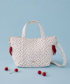 Maison de FLEUR チェリープリント2Wayトートバッグ