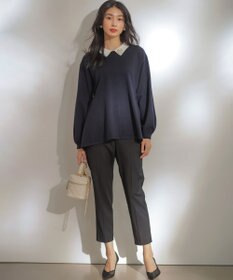 組曲 L ハンサムツイルテーパード パンツ