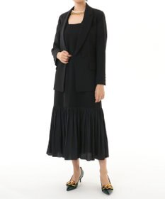 GRACE CONTINENTAL ネックレス付ティアードドレス