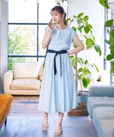 Tiaclasse 【洗える】配色刺繍レースワンピース