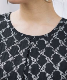 Tiaclasse 【洗える】配色刺繍レースワンピース