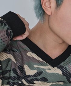 WEGO 【ユニセックス着用ITEM/MLサイズ展開】カモフラナンバリングホッケーT（LS）