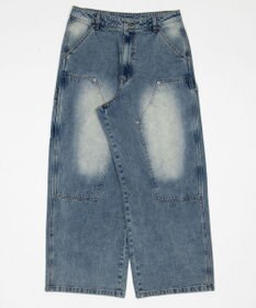 WEGO ワーカーズダブルニーデニムパンツ