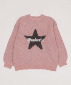 WEGO シャギーグラフィックニットBIGプルオーバー