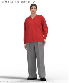 23区 L 【Lサイズ限定】ヴィスコースストレッチ Ｖネック ニット