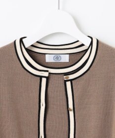 J.PRESS LADIES L 【洗える】トリムツイン ニット