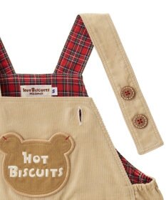 MIKI HOUSE HOT BISCUITS コーデュロイ オーバーオール＆モックネックTシャツギフトセット【BOX付き】