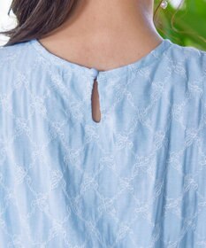 Tiaclasse 【洗える】配色刺繍レースワンピース