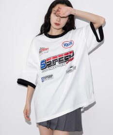 WEGO 【ユニセックス着用ITEM/手洗い可/MLサイズ】レーシングロゴTシャツ