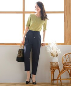 Tiaclasse 【洗える】幅広く活躍が期待できるドロストパンツ