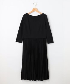 組曲 L 【KUMIKYOKU NAVY】ジャージーコンビプリーツ ワンピース