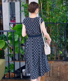 Tiaclasse 【洗える】配色刺繍レースワンピース