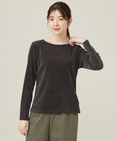 ANY SIS S 【洗える】チュールベロア プルオーバー