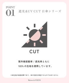 Maison de FLEUR 遮光&UV CUT リボン折りたたみ傘