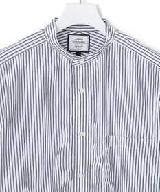 J.PRESS YORK STREET 【UNISEX】タイプライターストライプ バンドカラーシャツ