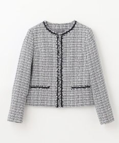 ANY ファンシーラメツイード ノーカラージャケット