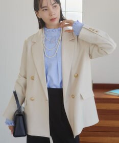 WEGO 【ANGIE VINTAGE/S/Mサイズ展開 / オケージョン対応 / セレモニー対応】ゴールドボタン テーラードジャケット / 金ボタン ダブル ブレザー