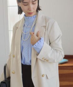 WEGO 【ANGIE VINTAGE/S/Mサイズ展開 / オケージョン対応 / セレモニー対応】ゴールドボタン テーラードジャケット / 金ボタン ダブル ブレザー