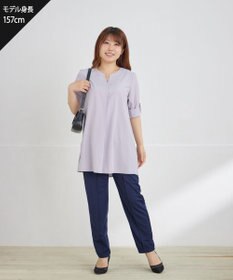 Tiaclasse 【洗える・接触冷感・紫外線ケア・サラごこち】選べるパンツ(テーパード/ワイド）