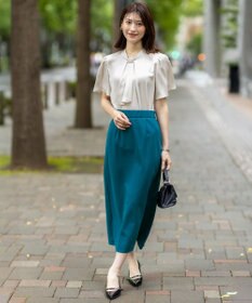 ANY SIS 【UVケア ・ストレッチ・洗える】2WAYジョーゼットジャージーナロー スカート