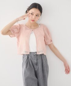 earth music&ecology フラワーコード刺繍カーディガン