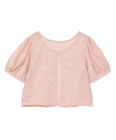 earth music&ecology フラワーコード刺繍カーディガン