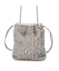 UNBILLION カシュカシュ cachecache / ミンク風カットファー巾着ミニバッグ