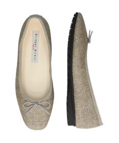 Bridget Birkin ＜3E＞【Bridget Birkin Walk】ラメパナマ調バレエパンプス