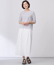 J.PRESS LADIES 【洗える】スムースジャージー ボーダー カットソー