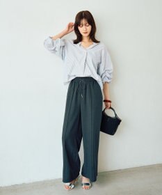 YECCA VECCA タックスリーブスキッパーブラウス