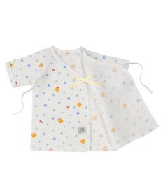 MIKI HOUSE HOT BISCUITS 【50-60cm】 フライス総柄短肌着