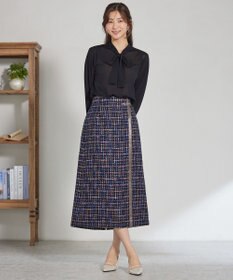 ANY SIS 【前後着用可能】シアー2WAYボウタイ プルオーバー