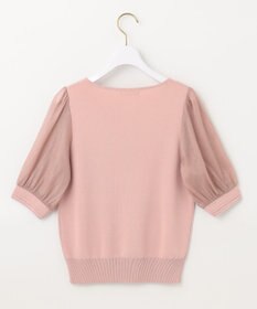 ANY SIS L 【洗える】シアースリーブコンビ ニット