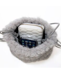UNBILLION カシュカシュ cachecache / ミンク風カットファー巾着ミニバッグ