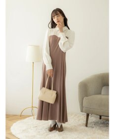 earth music&ecology ビスチェ風ドッキングワンピース