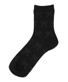 WEGO ジャガード総柄リボンソックス