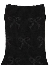 WEGO ジャガード総柄リボンソックス