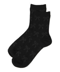 WEGO ジャガード総柄リボンソックス