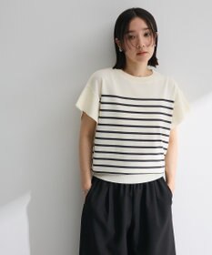 Green Parks 袖フレアフレンチスリーブニットプルオーバー