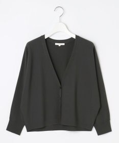 自由区 S 【接触冷感・UVカット・洗える】クレープストレッチニット カーディガン