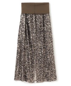 BEIGE， 【洗える】ALYSSUME / スパンコールストレッチニットスカート