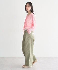 earth music&ecology フロントドロストシアープルオーバー